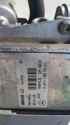 High-Quality Used Mercedes C180 271 Oil Cooler - Efficient Cooling