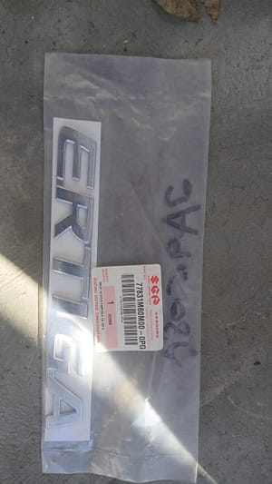 Suzuki Ertiga OEM Badge/Emblem - Genuine New Logo for Enhanced Appeal